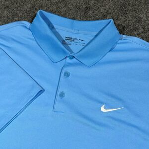 Nike Golf Polo Shirt Men Dri Fit XXL Blue Standard Fit 749332-412